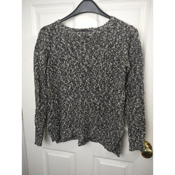 $ Buffalo David Button Black White Heather Long Sleeve Sweater Size XS - Picture 1 of 11